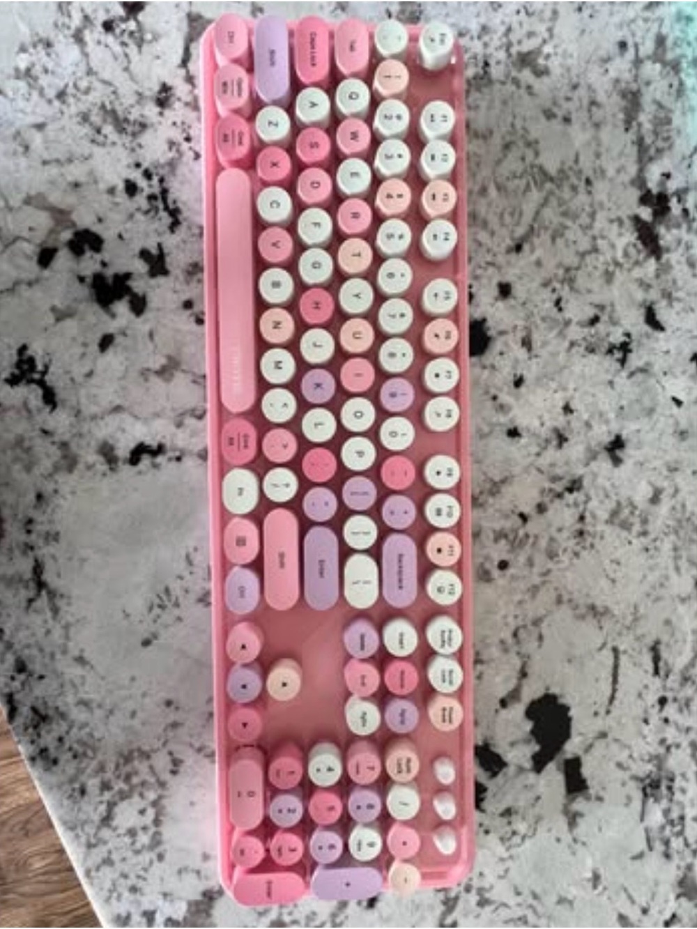Pink Wireless Keyboard - Teal
